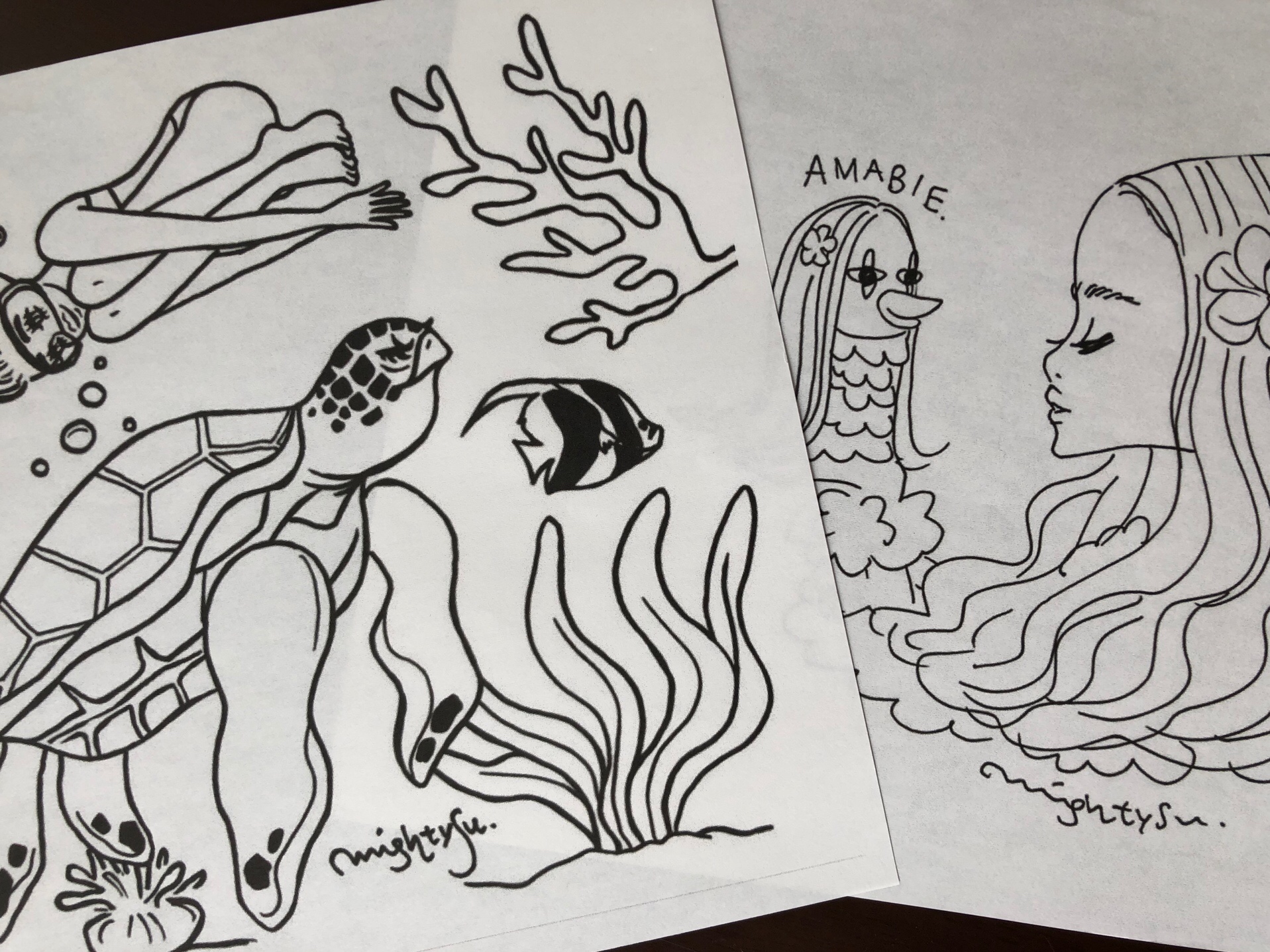 フラダンサーの塗り絵 Halau O Ka Manu Hula Le A